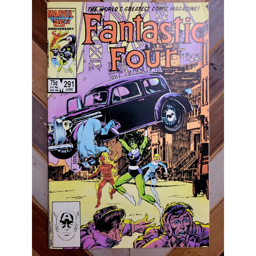 Fantastic Four #291 Nick Fury, She-Hulk Action Comics Homage John Byrne 6.0 1986